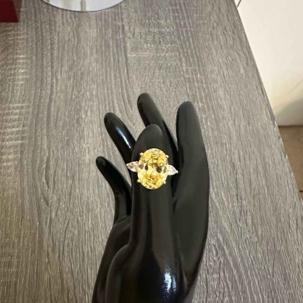Radiant Yellow Gemstone Ring